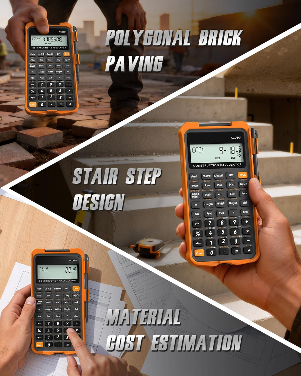 Construction Calculator with Writing Tablet G300224