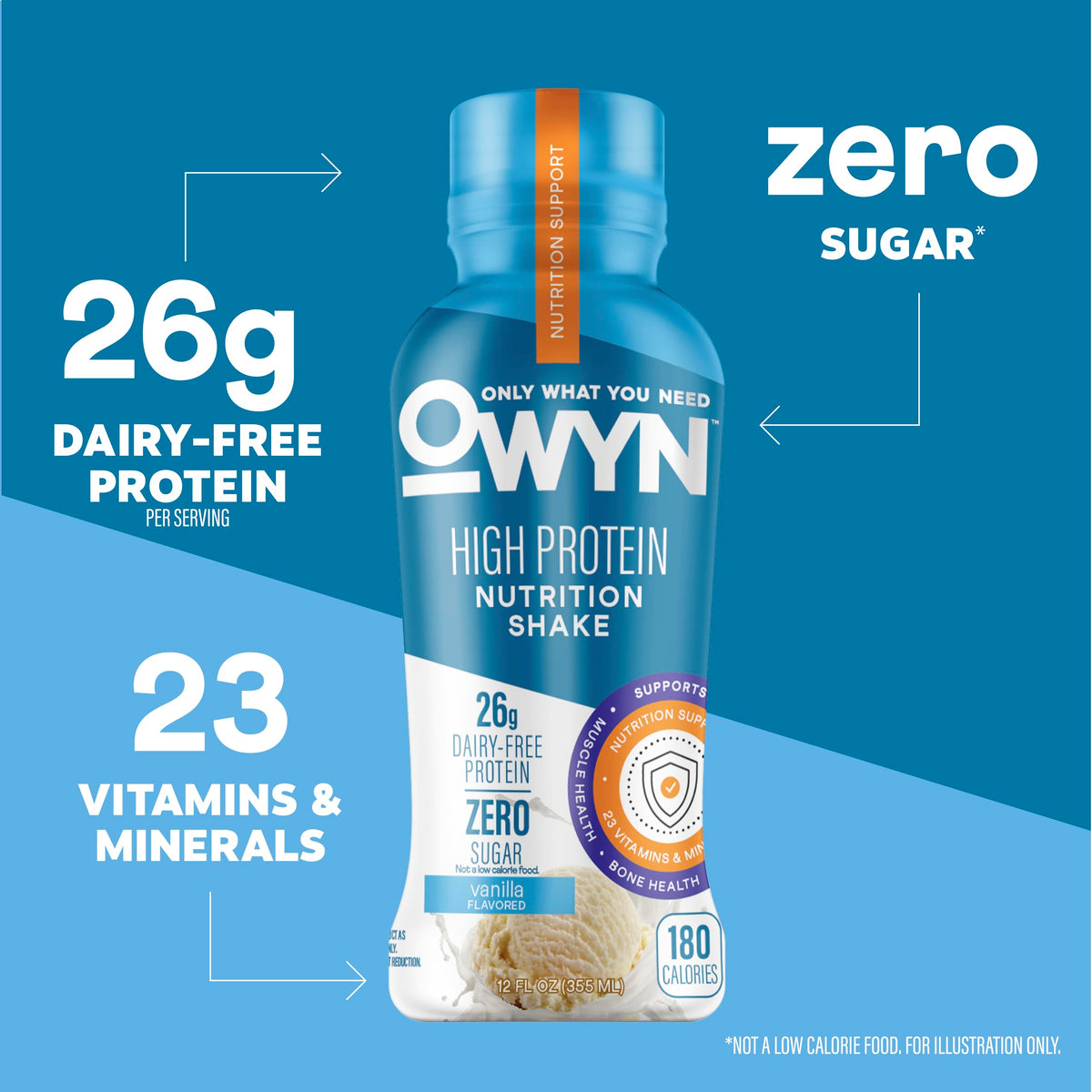 26g High Protein Shake, Vanilla Flavored, 12 Ct A8944