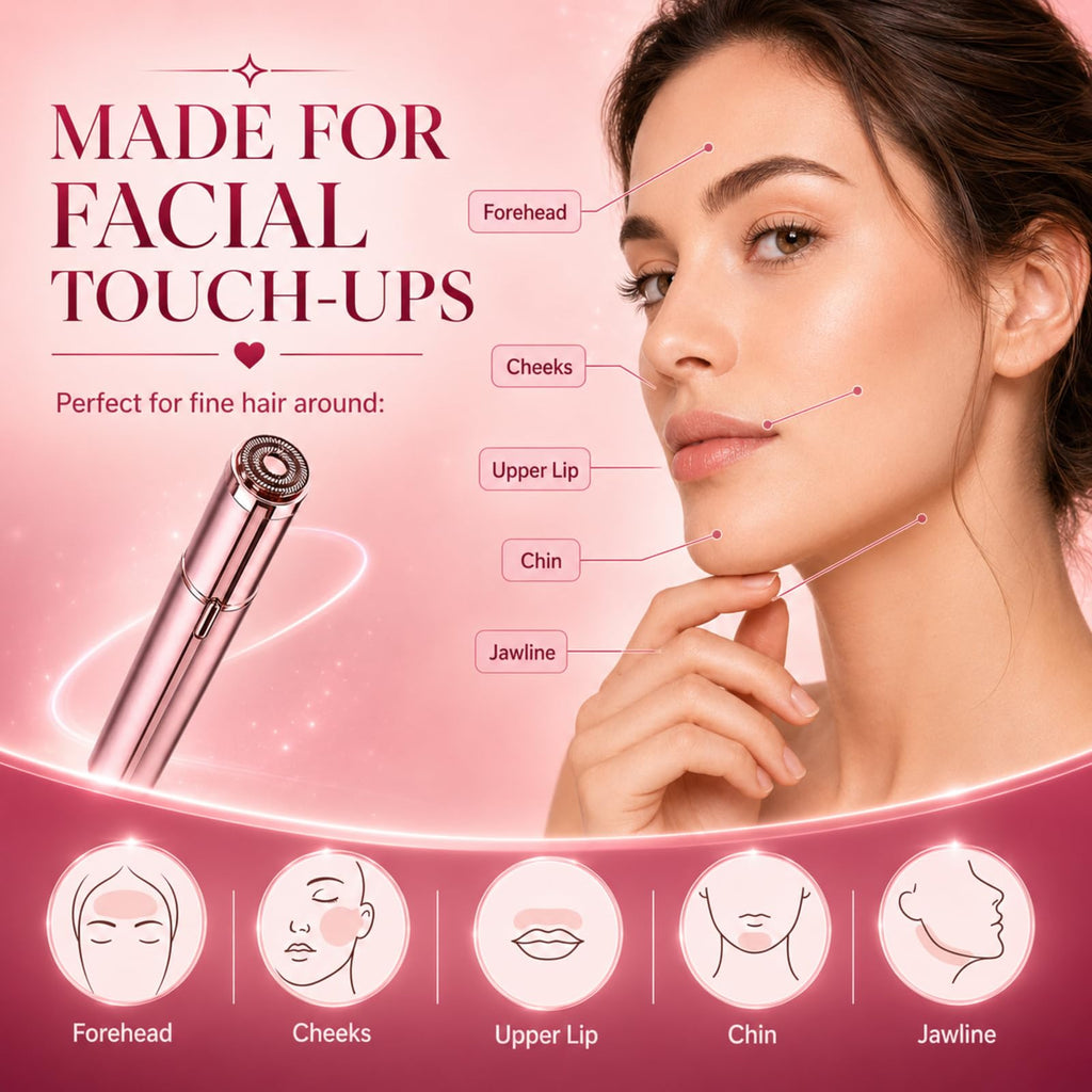 USB Rechargeable Facial Hair Remover with LED Light L299270