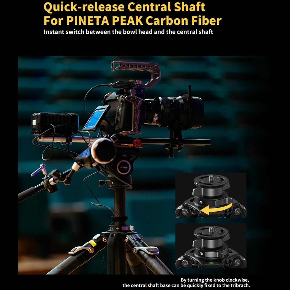 Carbon Fiber Tripod with 75mm Bowl Head and Fluid Head K33865