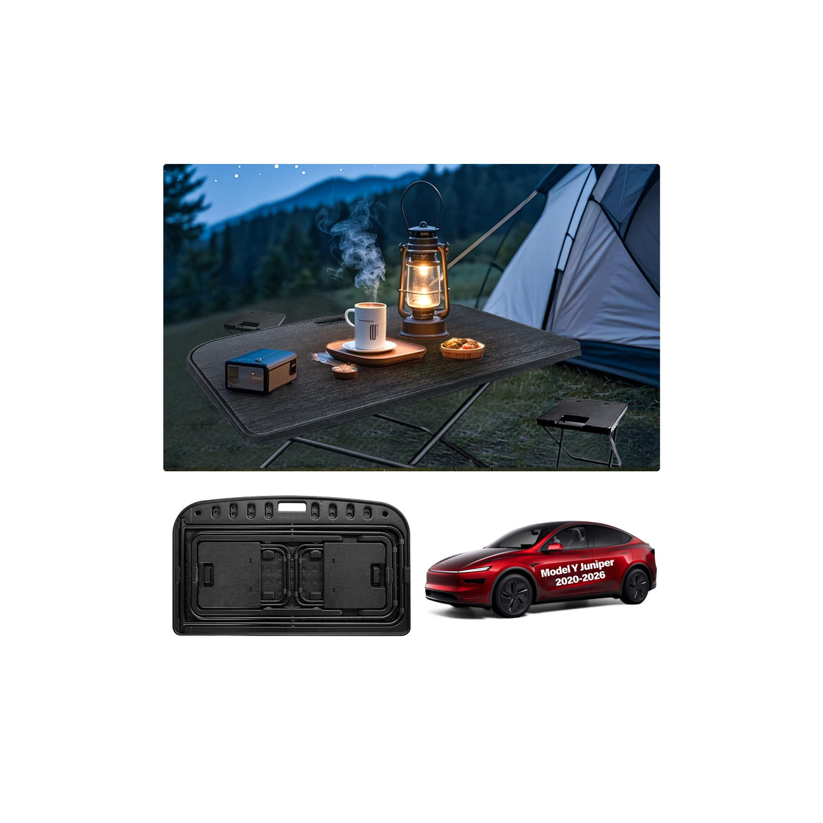 Portable Folding Camping Table with 2 Pack Chair A738596