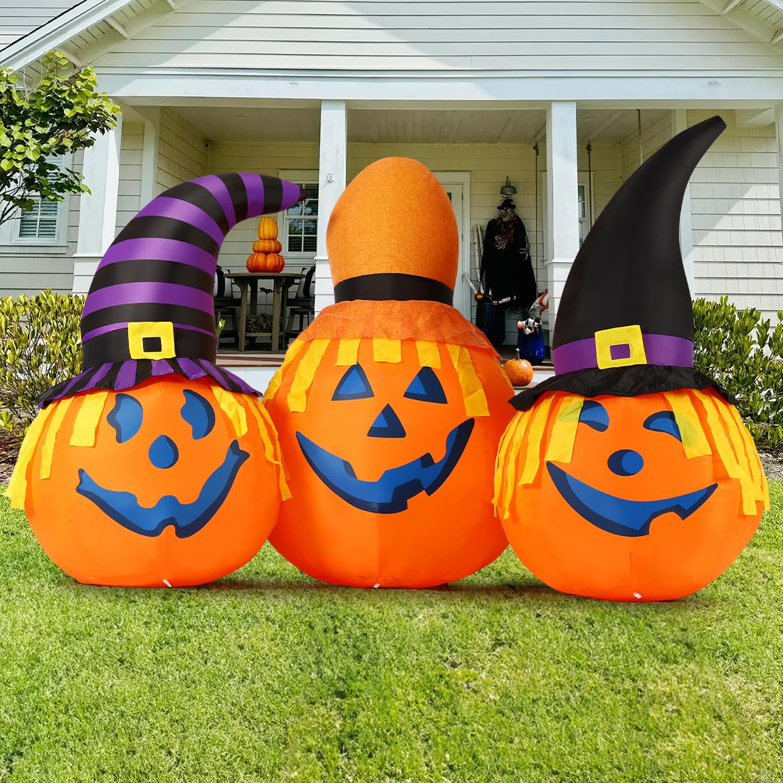6 FT Halloween Inflatables Outdoor Pumpkin Combo with LED Lights F55712