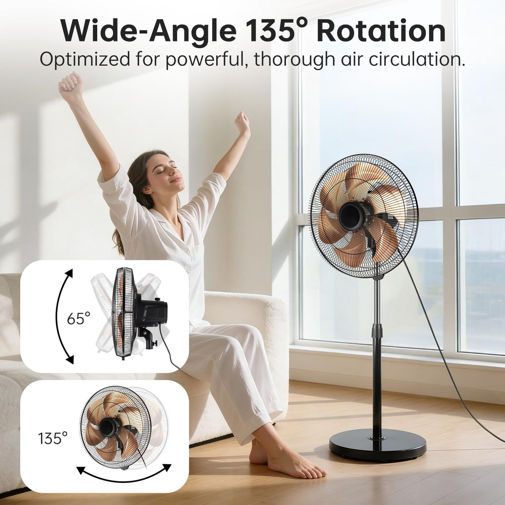 18 Inch Oscillating Metal Stand Fan W15136