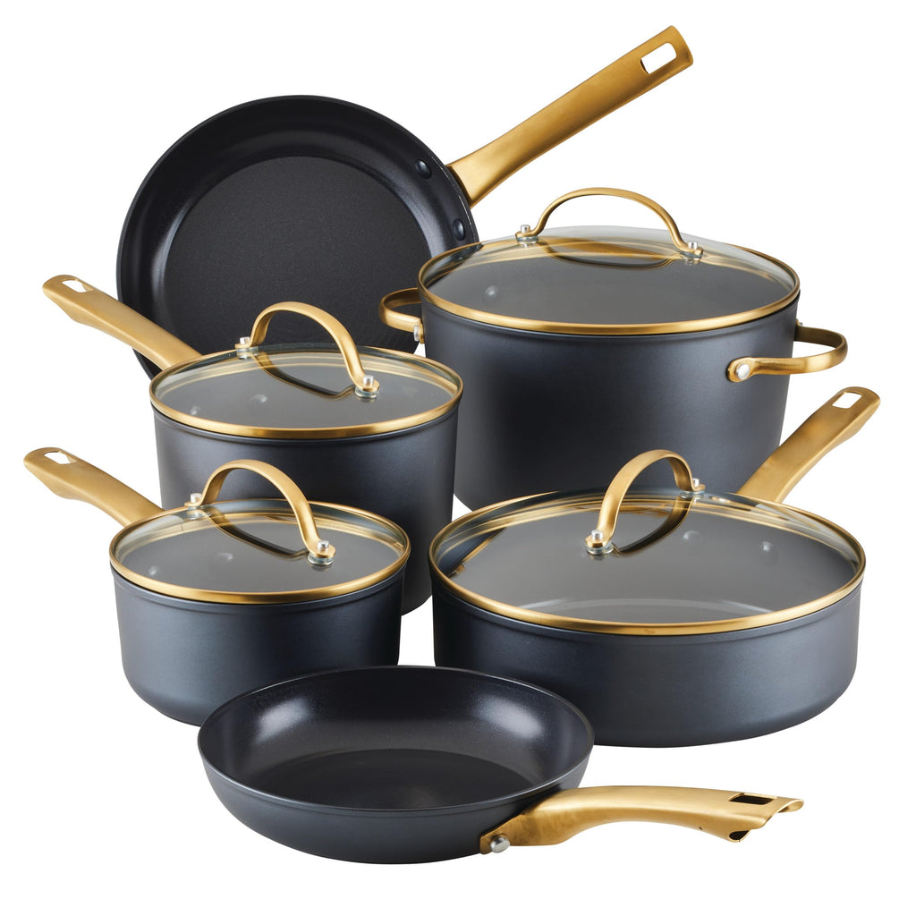 12 Piece Black Ceramic Nonstick Cookware Set S10033
