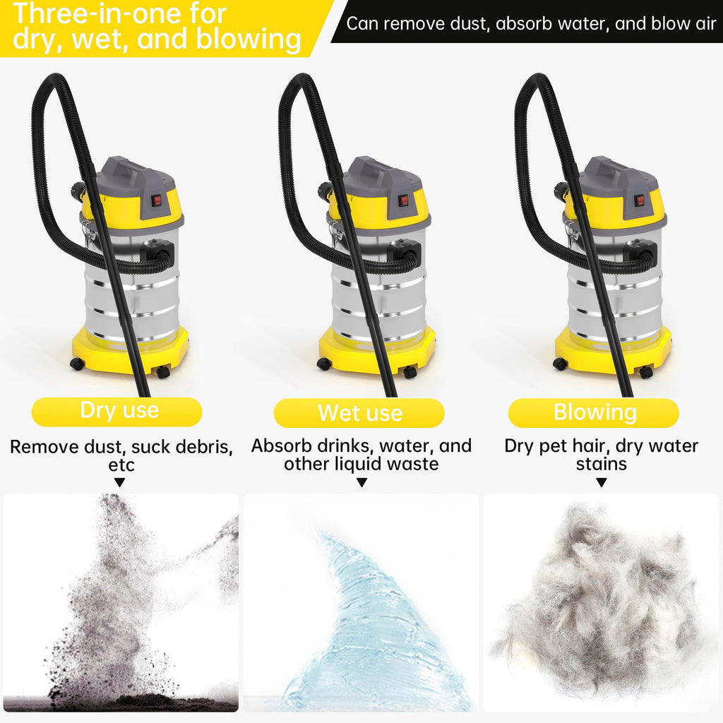 10 Gallon 8 Peak Hp Wet/Dry Shop Vacuum with Attachments L5878
