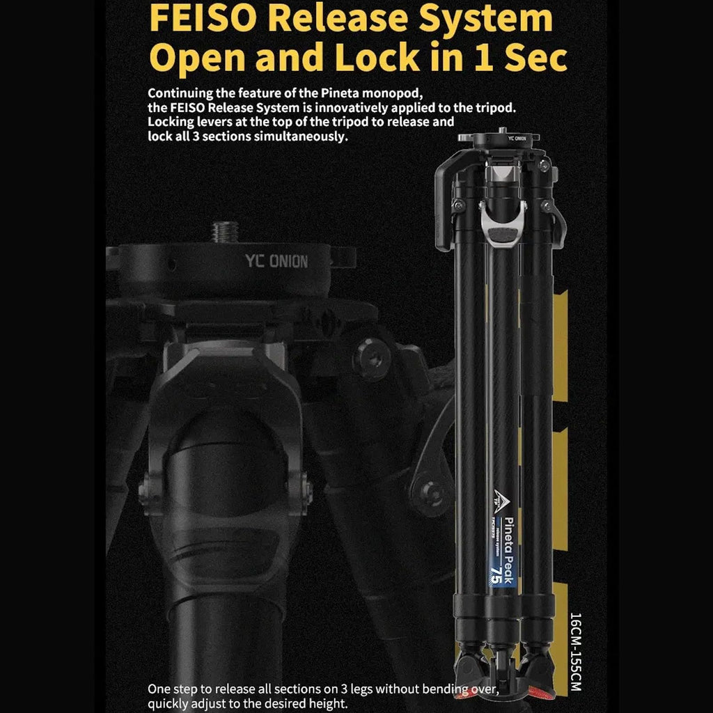 Carbon Fiber Tripod with 75mm Bowl Head and Fluid Head K33865