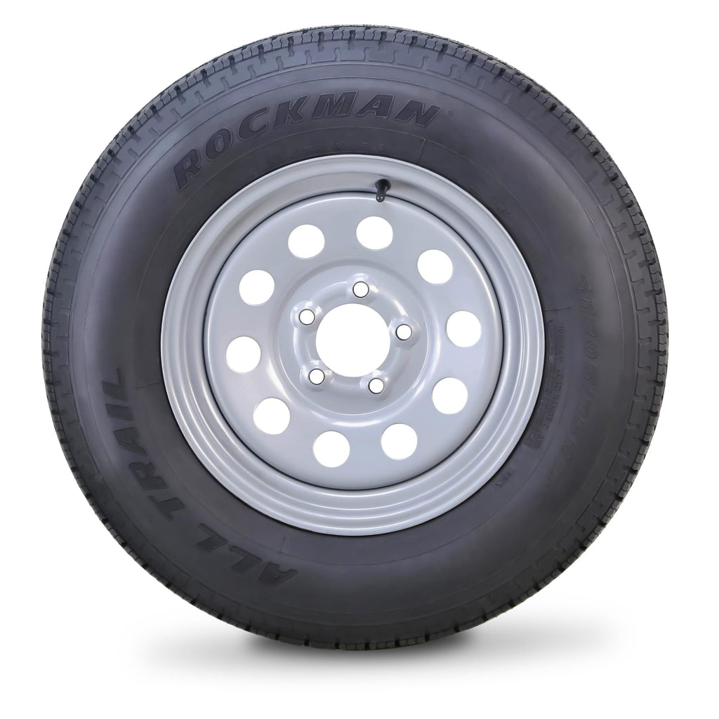 Trailer Tire Wheel ST205/75R15 8PR D 107M 5X4.5" PCD Silver Mod Rim X9711