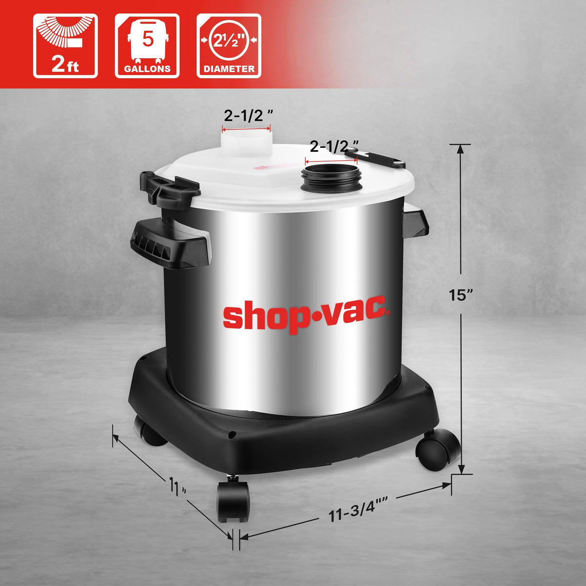 5 Gallon Stainless Steel Dust Collector B96117