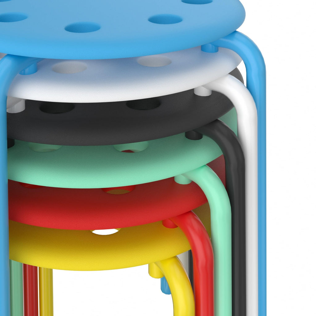 6 Piece Stacking Stools 17.7 Inch Colorful A99094