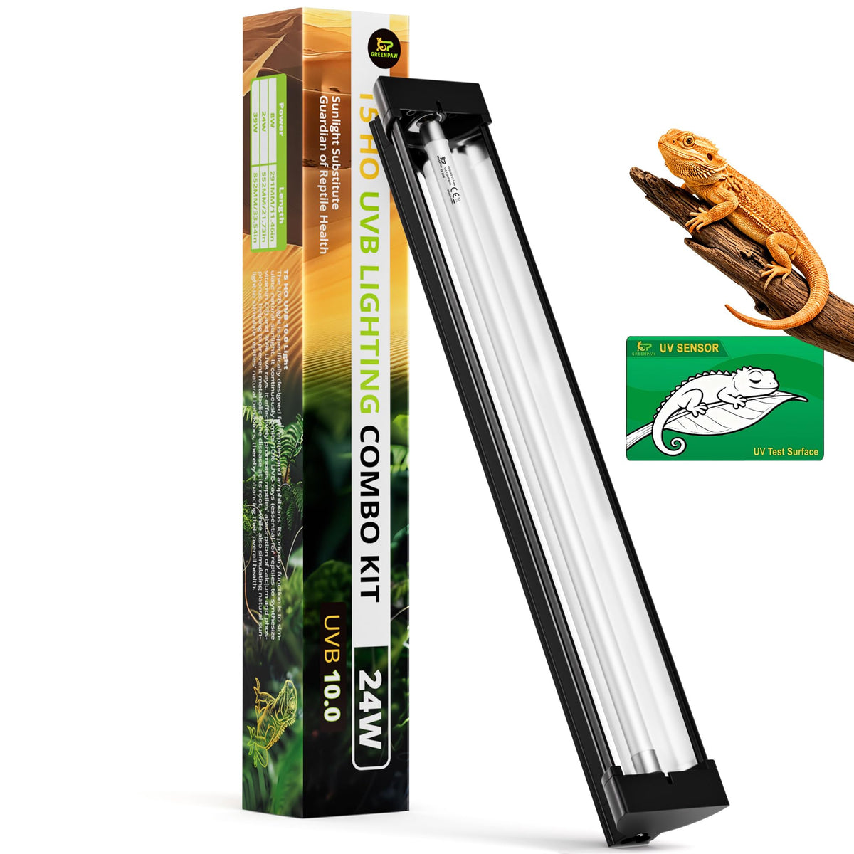 24W 22'' UVB Reptile Light Fixture Combo Kit W2465