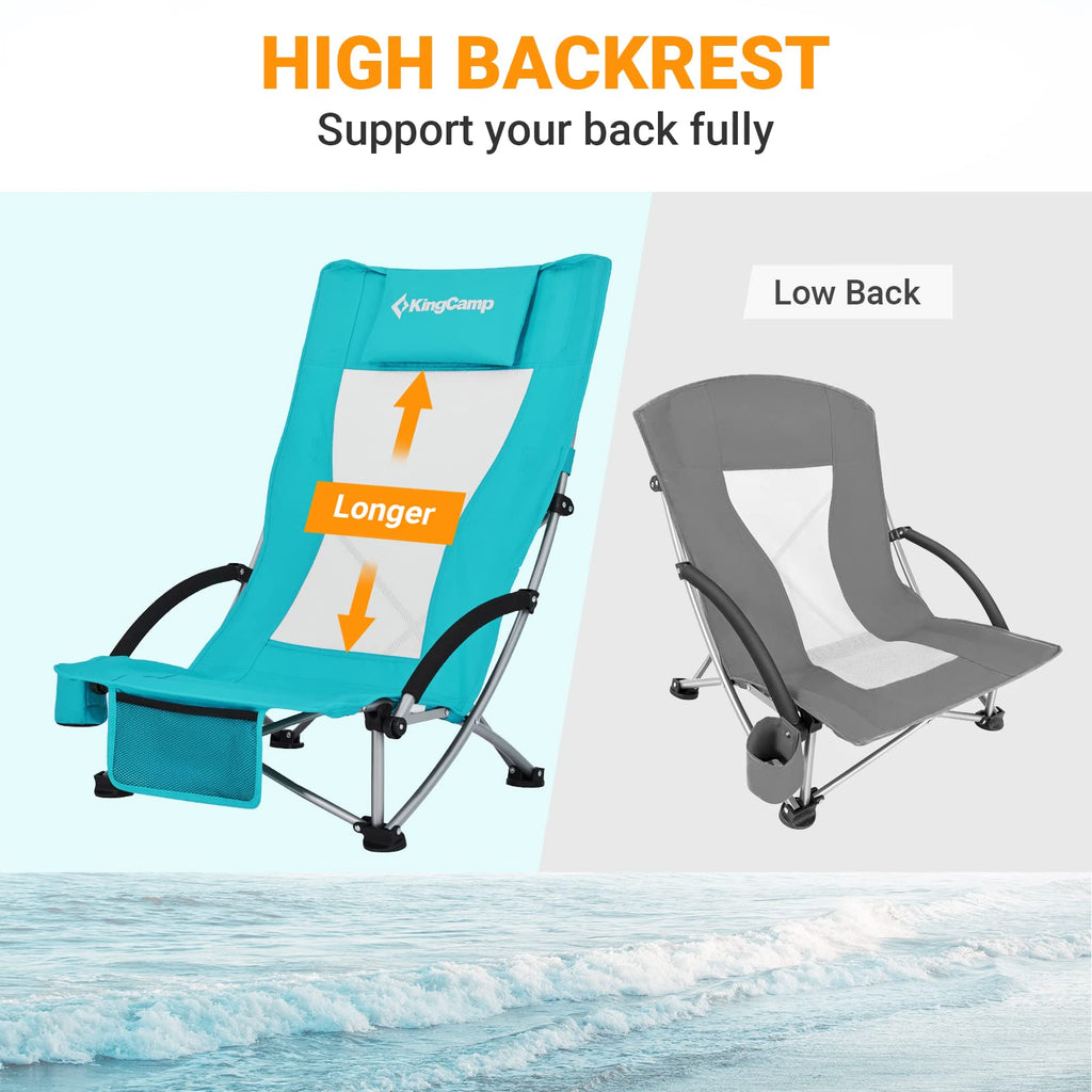 High Back Folding Beach Chair 2 Packs N91143
