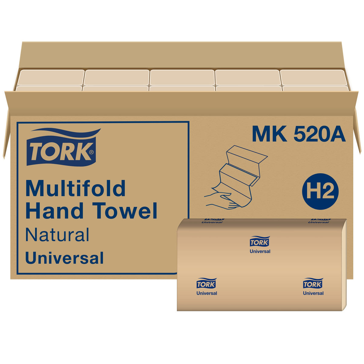 Multifold Hand Towel, Natural, 16 packs x 250 sheets F2896