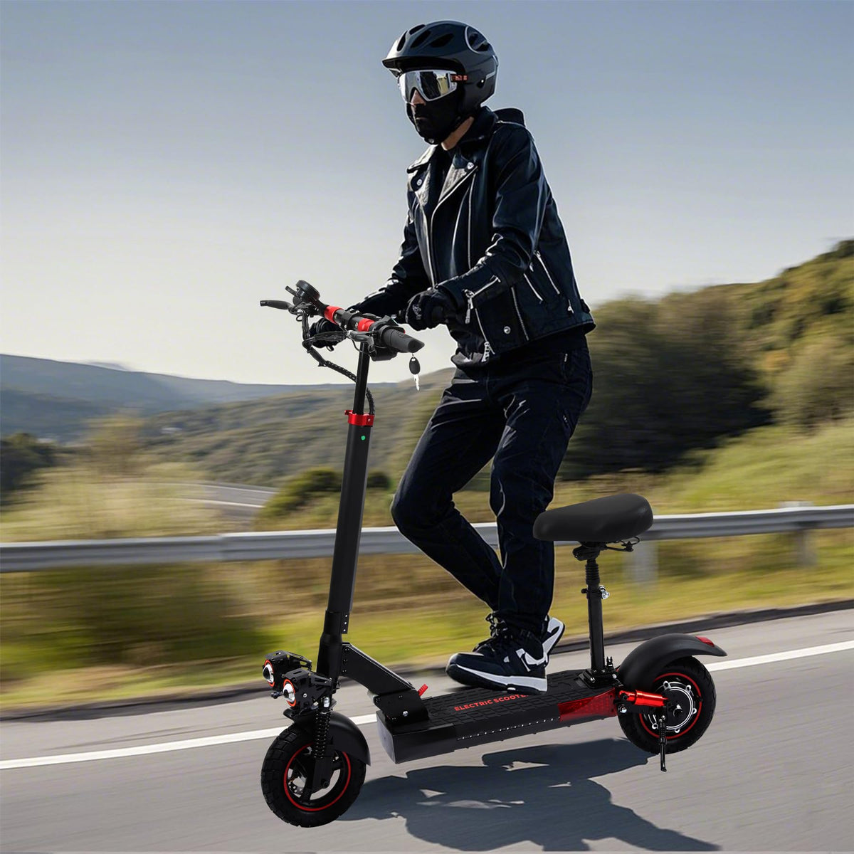 1200W Motor 30 MPH 30 Miles Range Folding Electric Scooter with Seat V3942