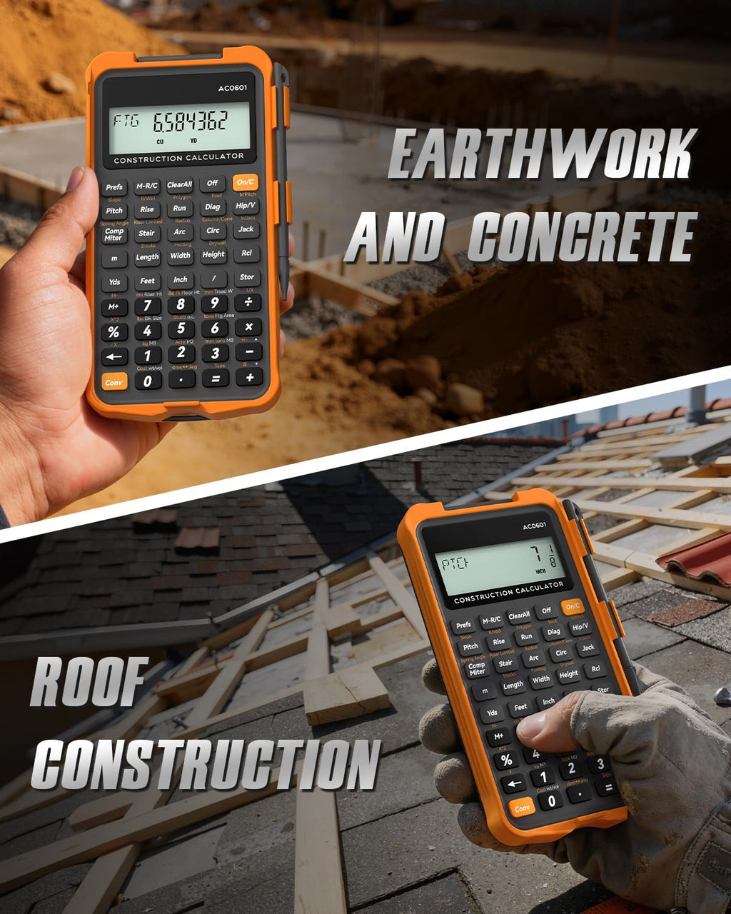 Construction Calculator with Writing Tablet G300224