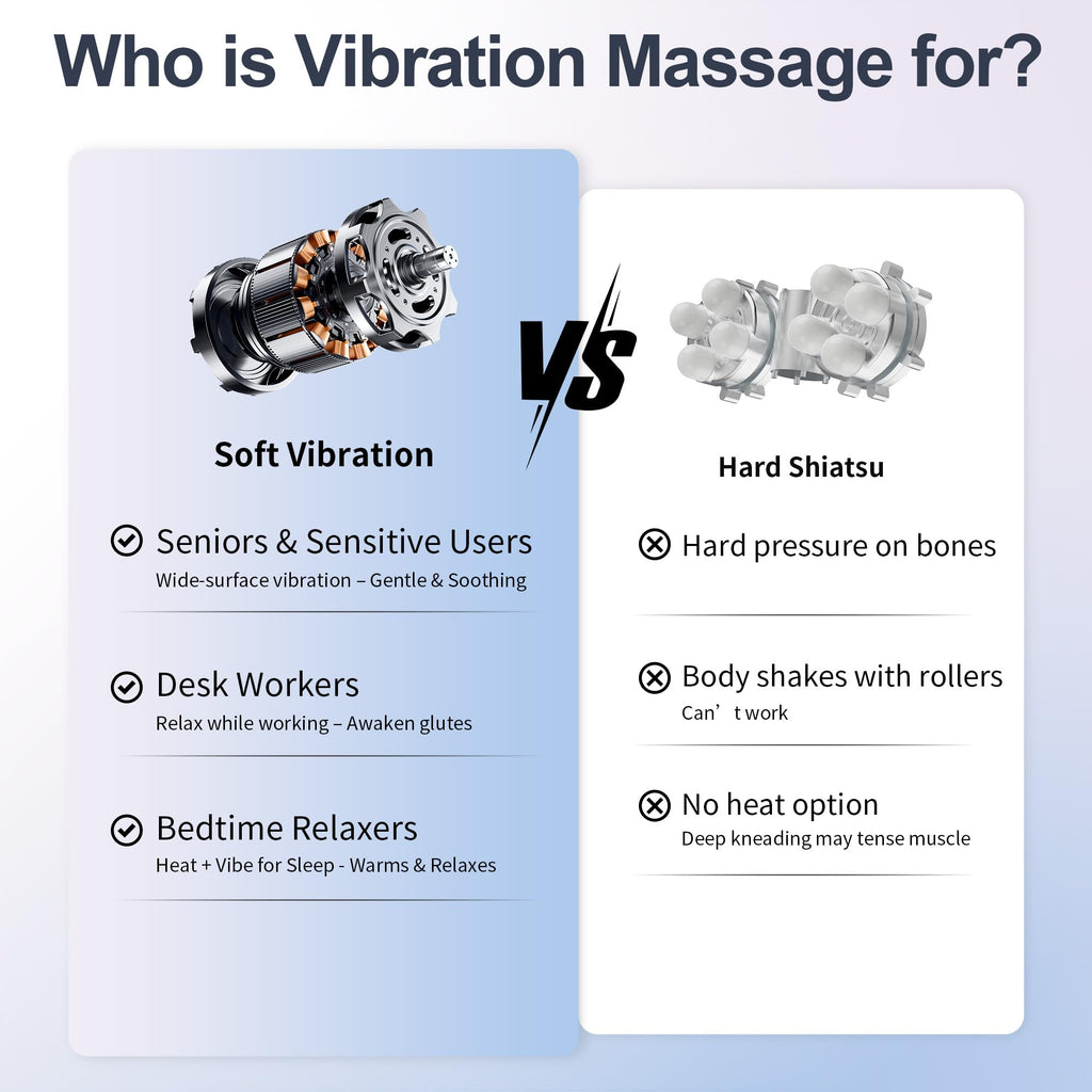 Vibration Back Massager with Heat, 8 Motor Massage Seat Cushion Q764810