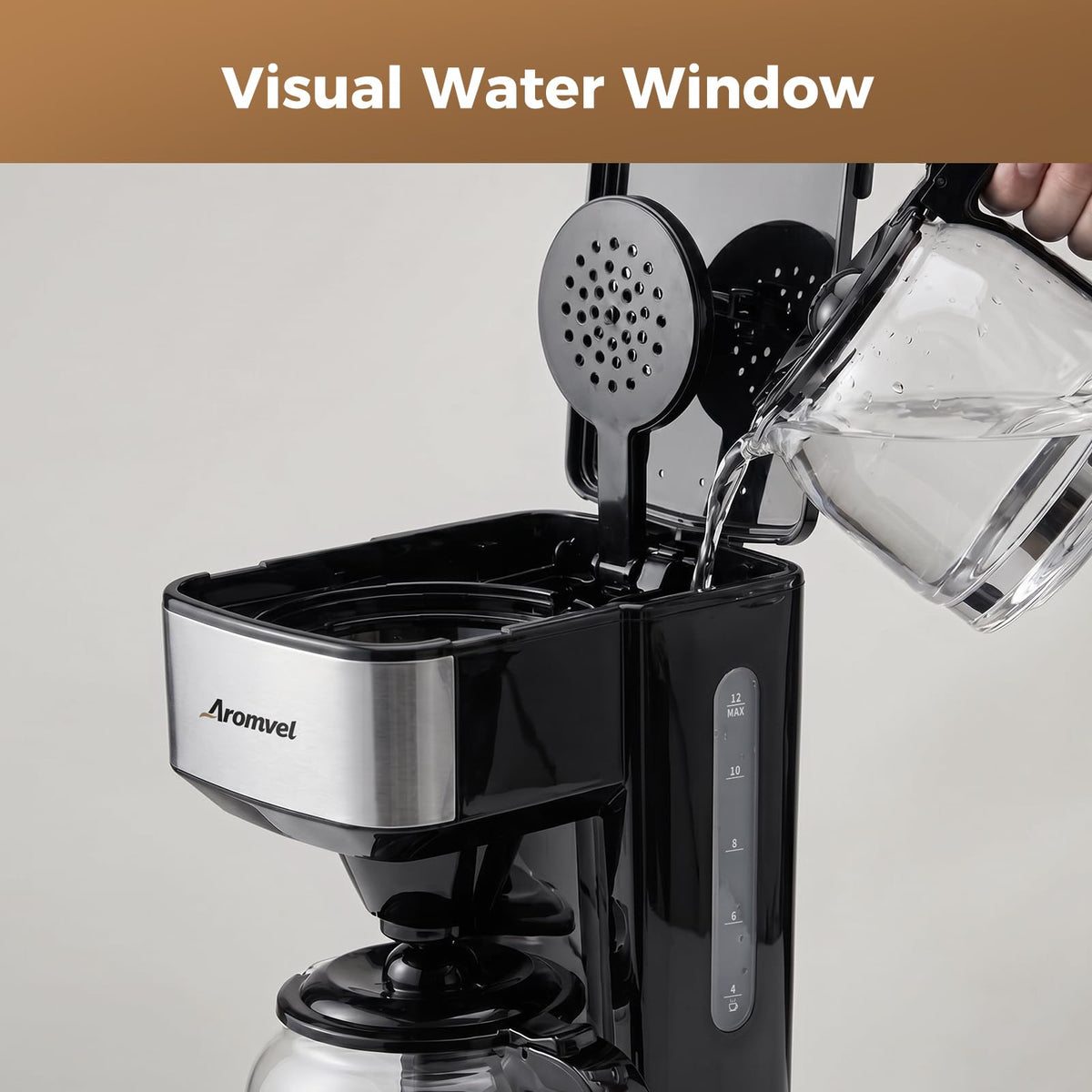 12-Cup Programmable Drip Coffee Maker with Glass Carafe K6346