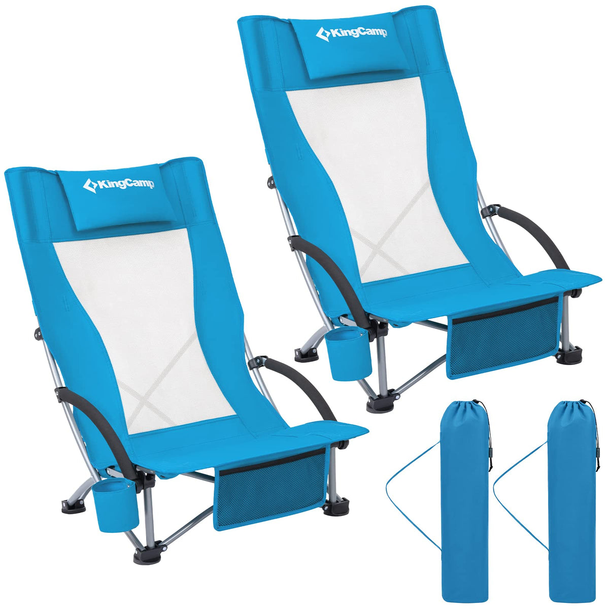 High Back Folding Beach Chair 2 Packs N91143
