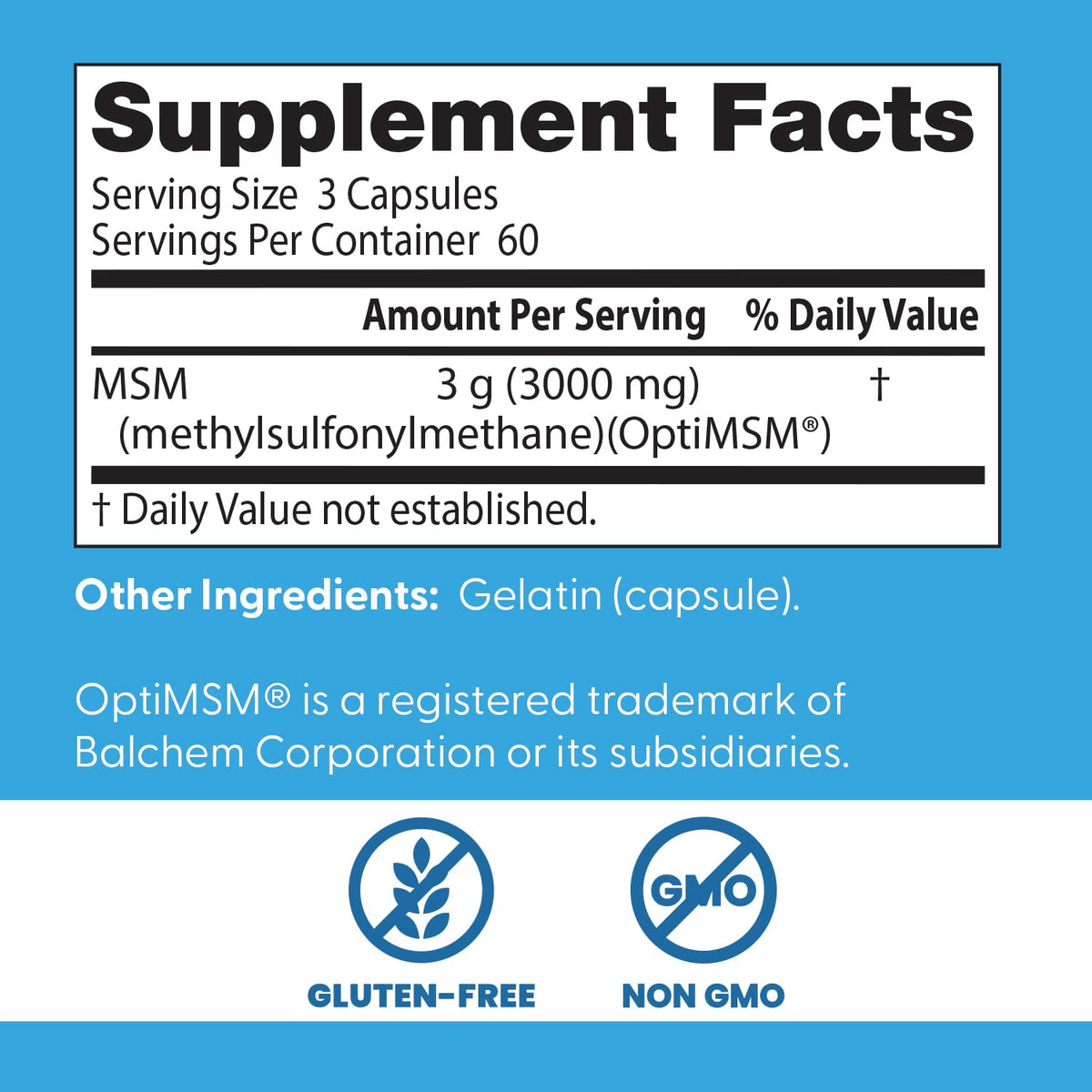 MSM Supplement Capsules F478818