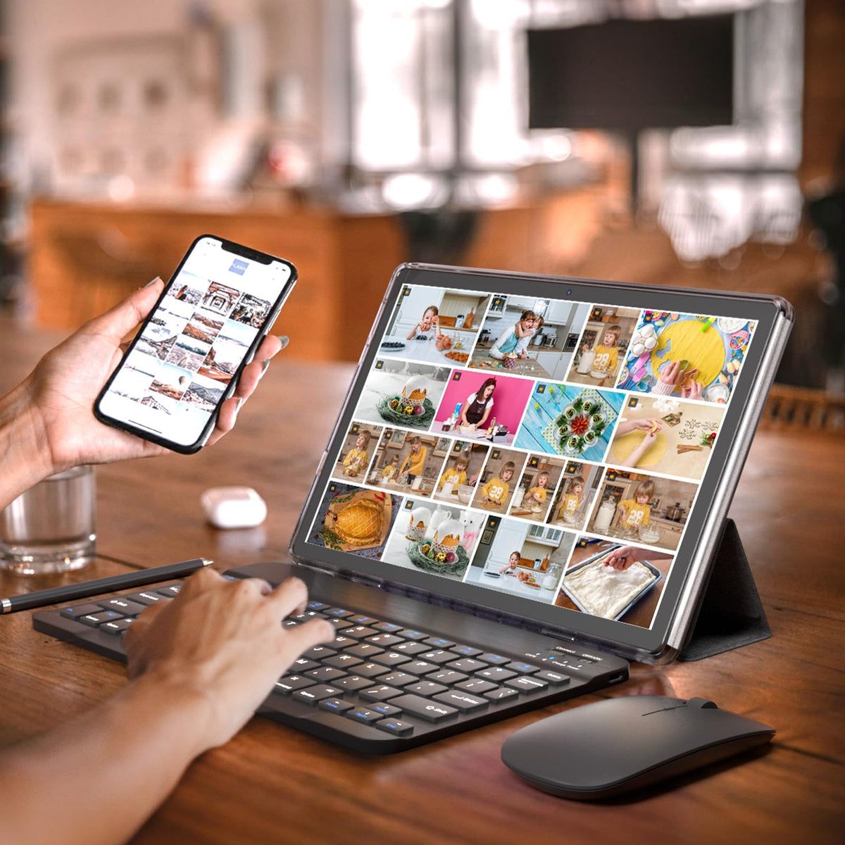 10 inch Tablet with Keyboard 2 in 1 Android 15 8GB+32GB 6000mAh P536762