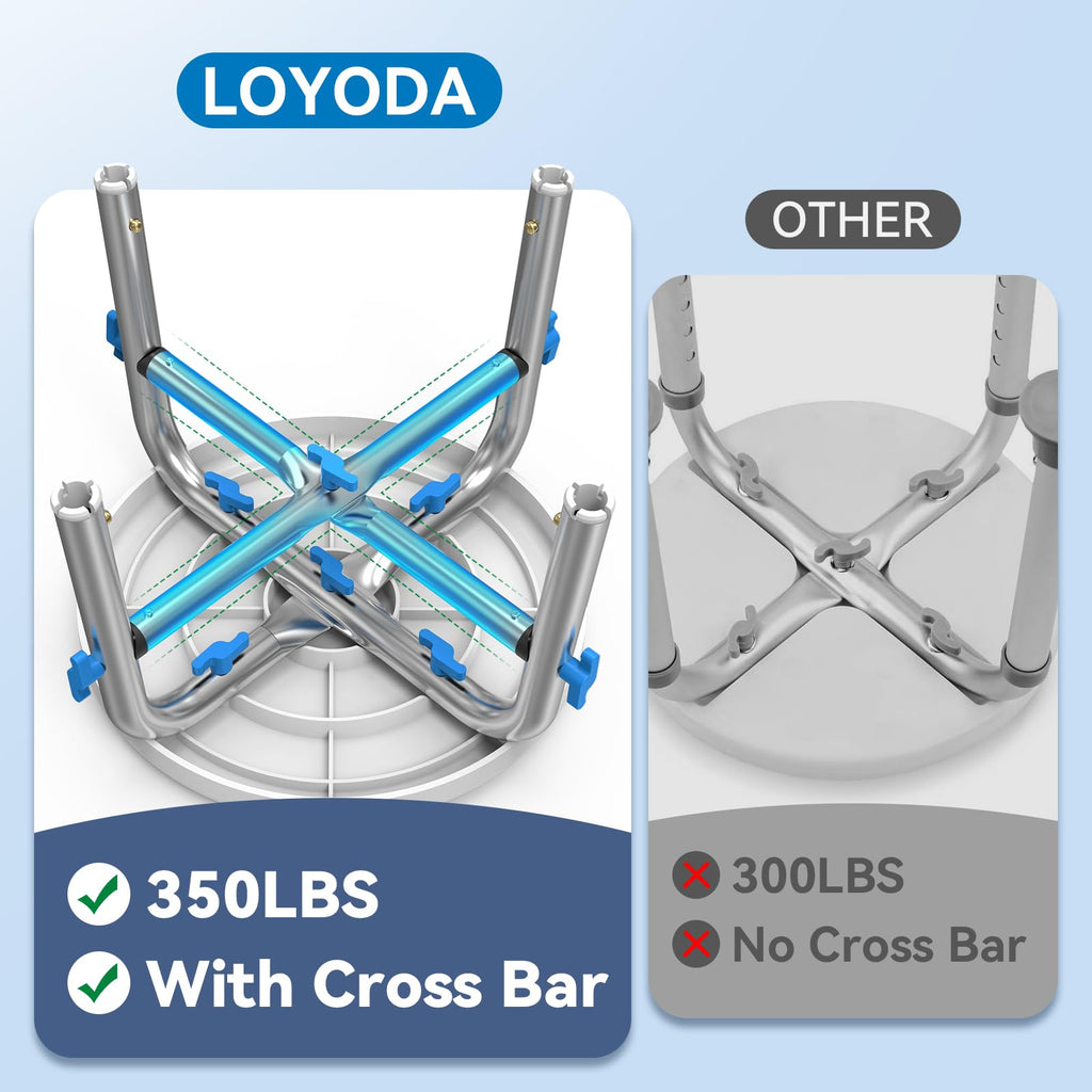 Swivel Shower Chair with Reinforced Crossing Bar O345