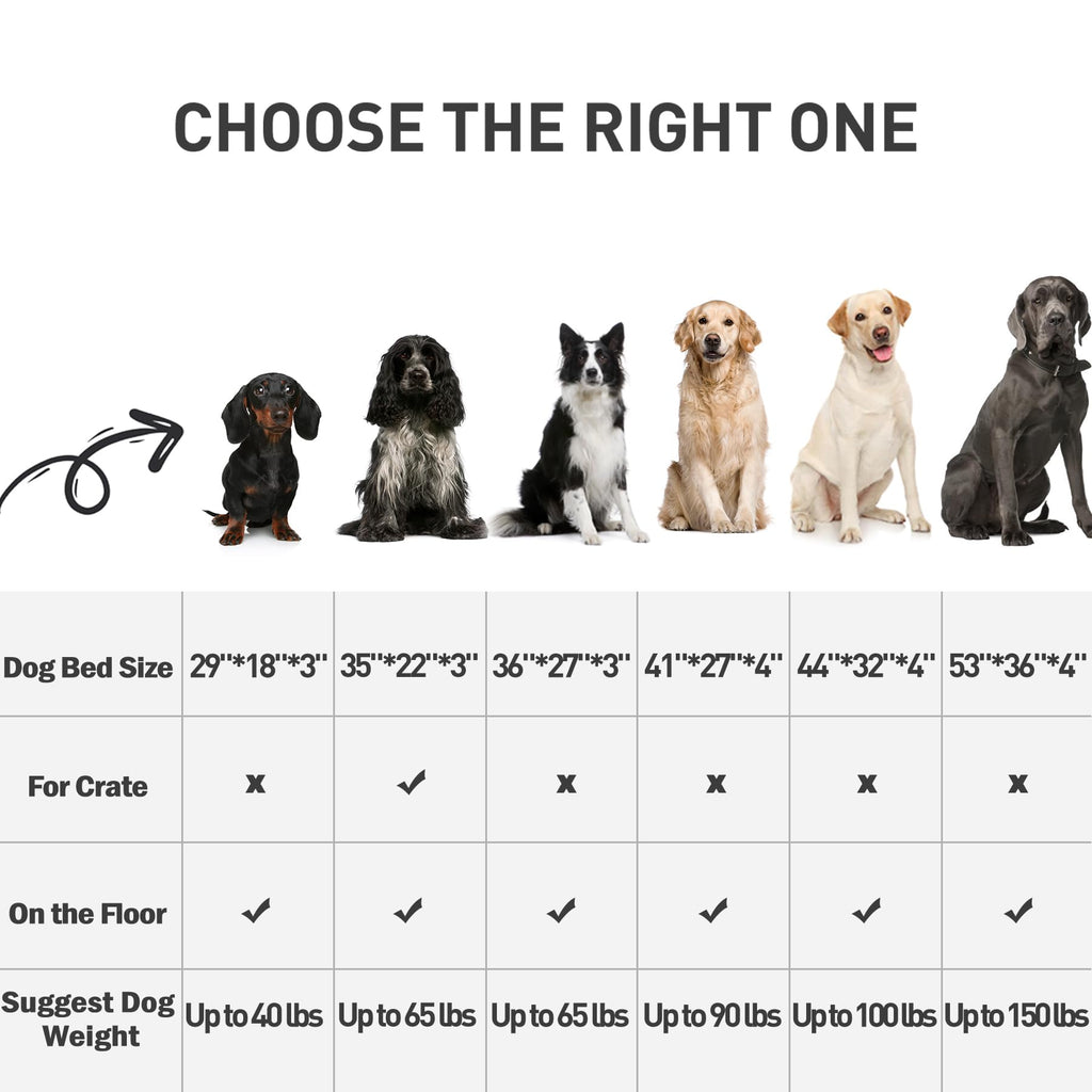 Medium Size Waterproof Orthopedic Dog Crate Bed B9523