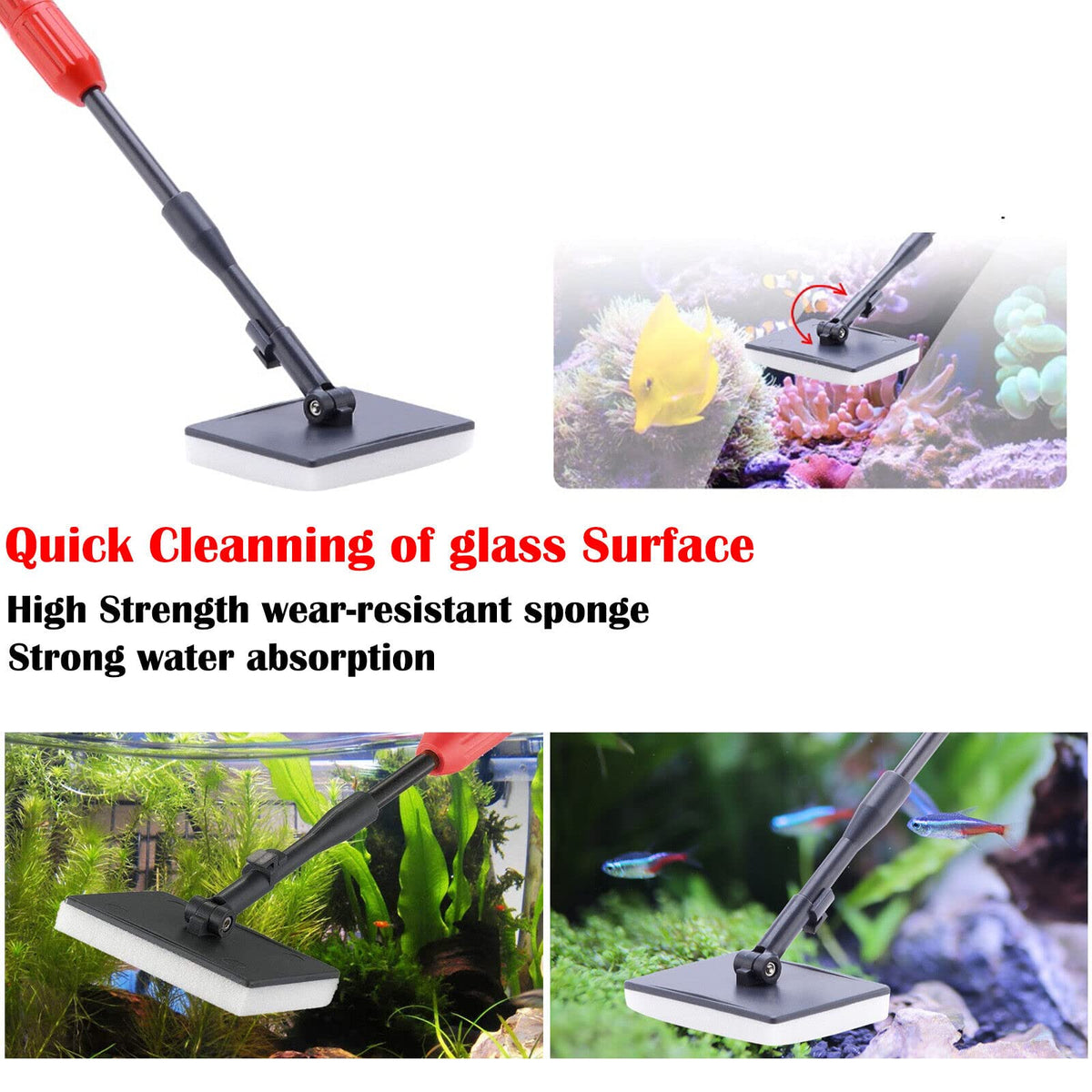 Carbon Fiber 5 in 1 Aquarium Cleaning Tool Kit G382