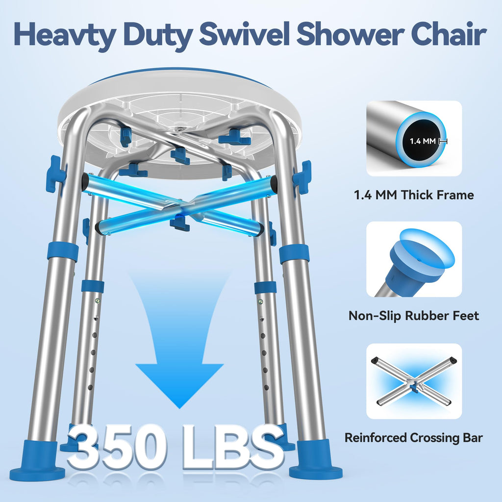 Swivel Shower Chair with Reinforced Crossing Bar O345