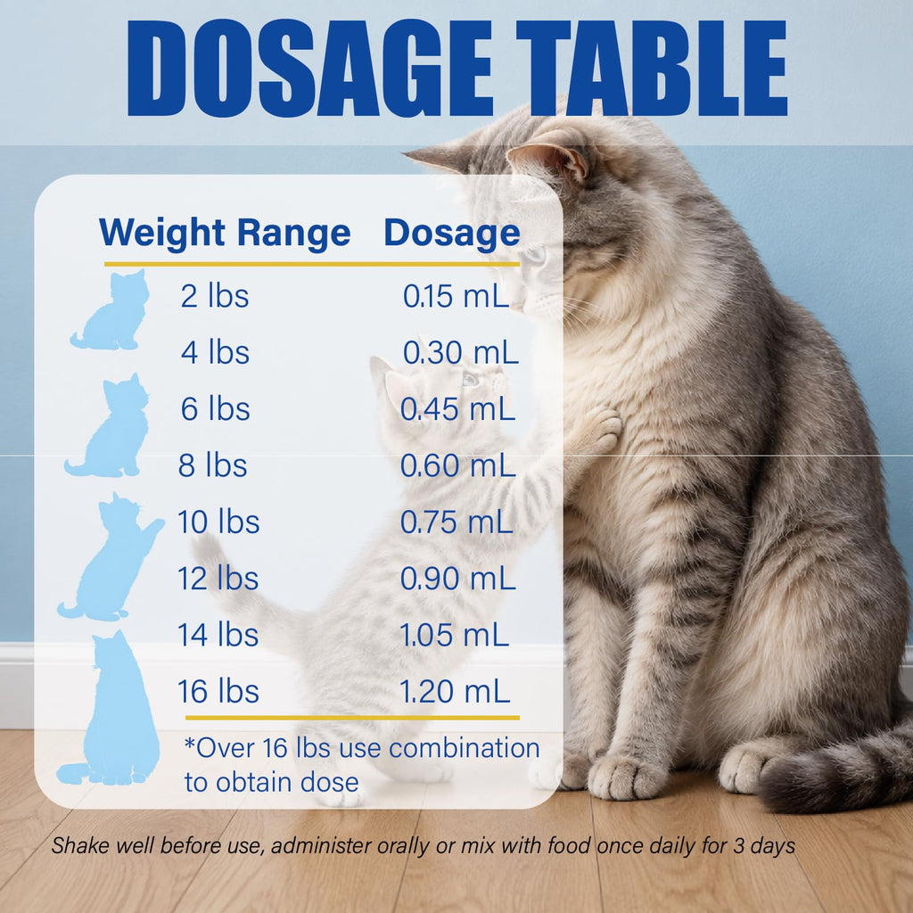 Cat Dewormer Liquid 100 mL with Oral Syringe L205