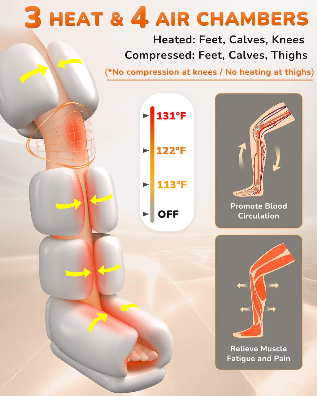 Leg Compression Massager with Heat O9734