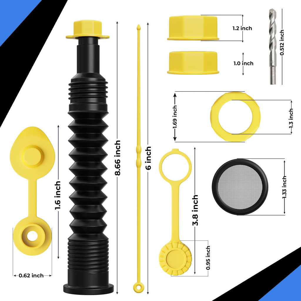 Gas Can Spout Replacement with Flexible Nozzle C479
