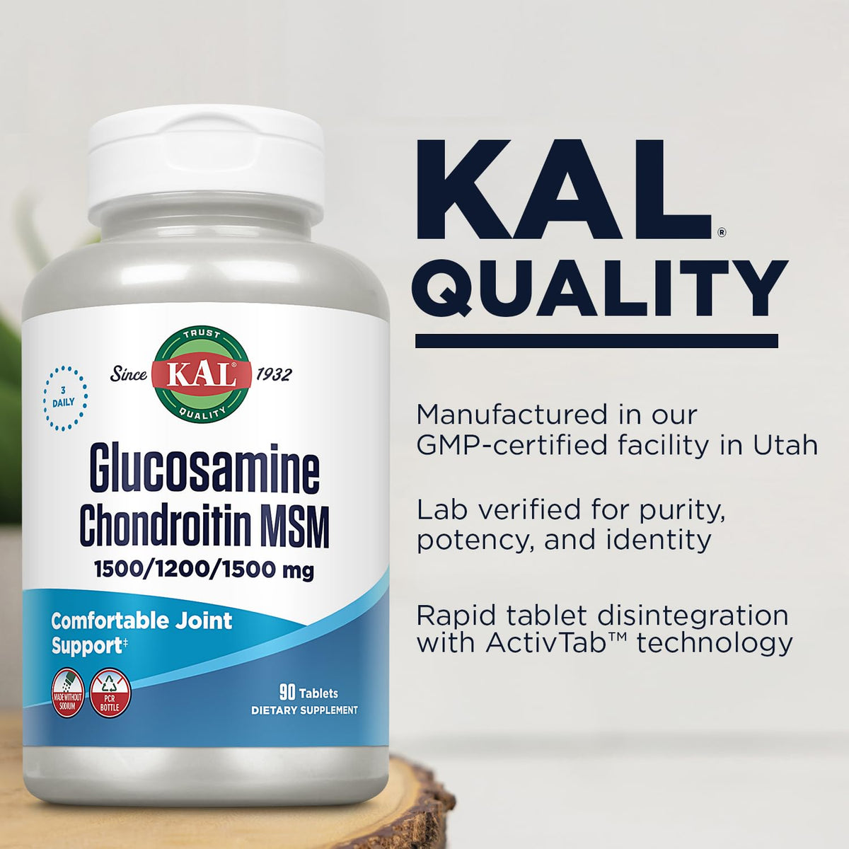 Glucosamine Chondroitin MSM Joint Support Supplement 90 Tablets X45318