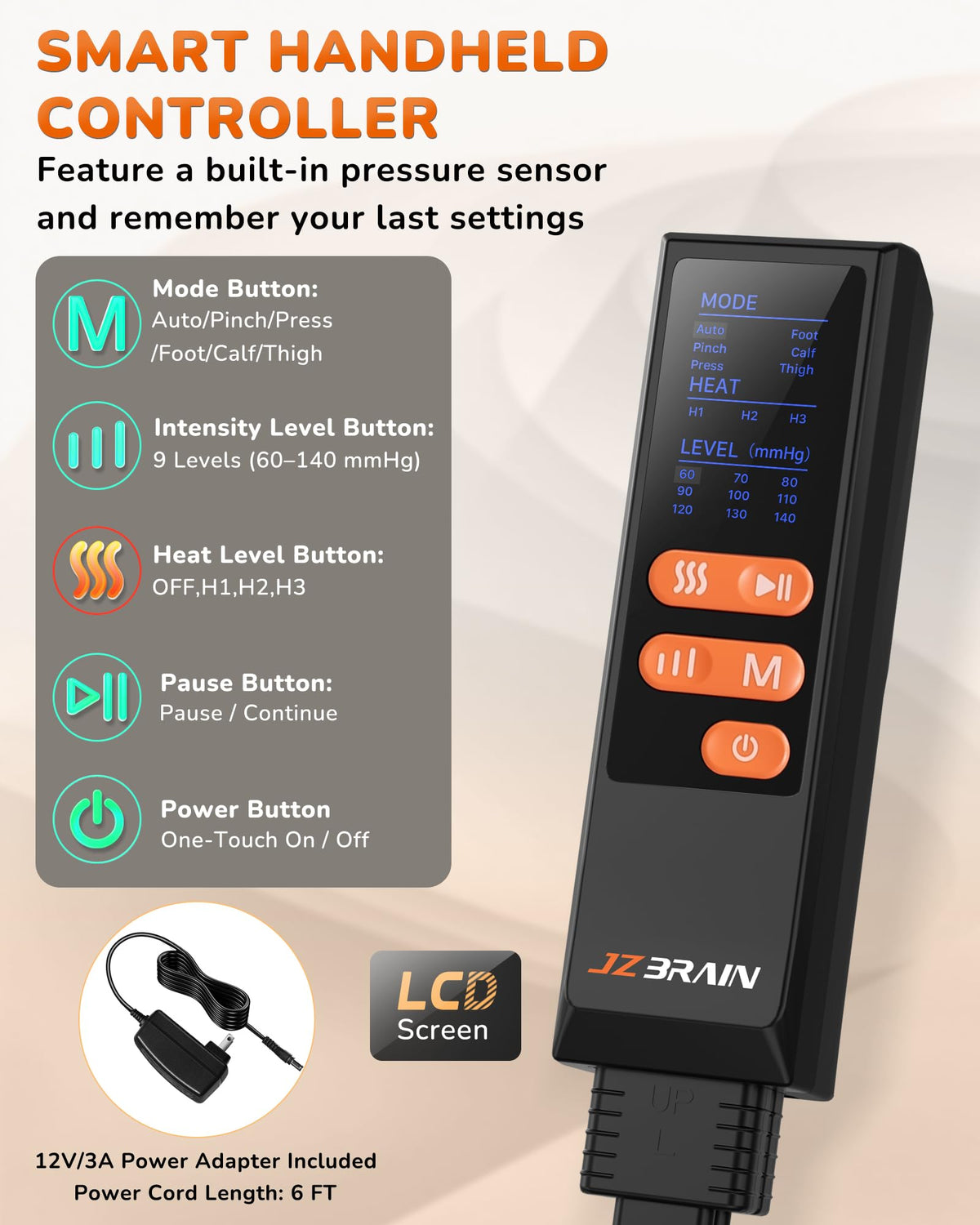 Leg Compression Massager with Heat O9734
