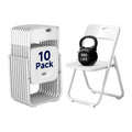 White Plastic Folding Chairs, 10 Pack E13115