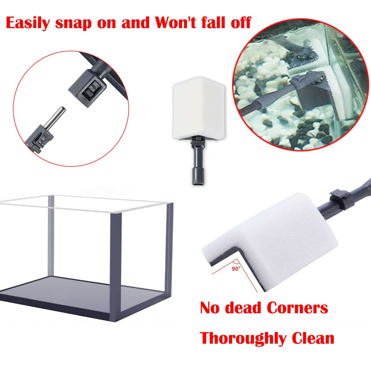 Carbon Fiber 5 in 1 Aquarium Cleaning Tool Kit G382