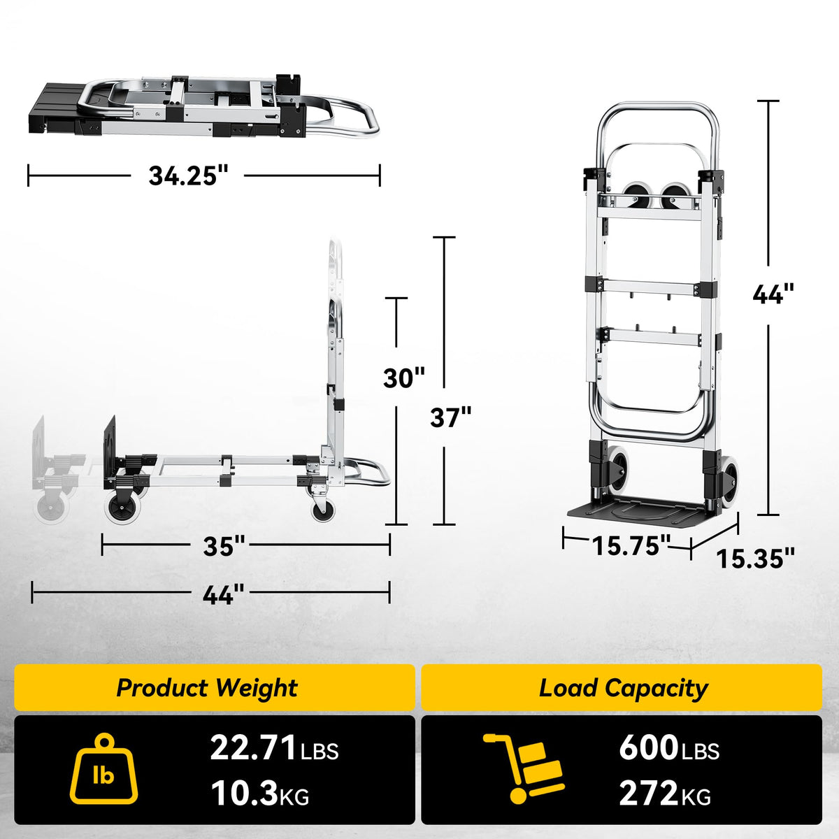 3-in-1 Convertible Dolly Cart J8661