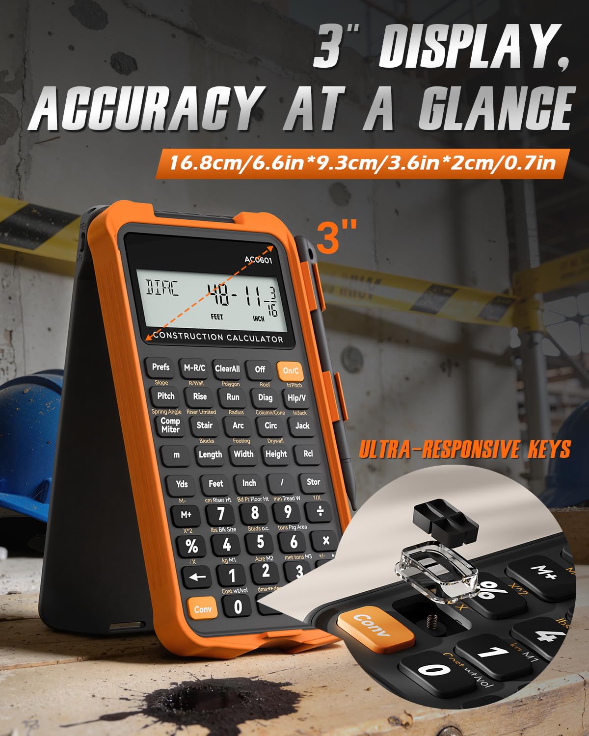 Construction Calculator with Writing Tablet G300224