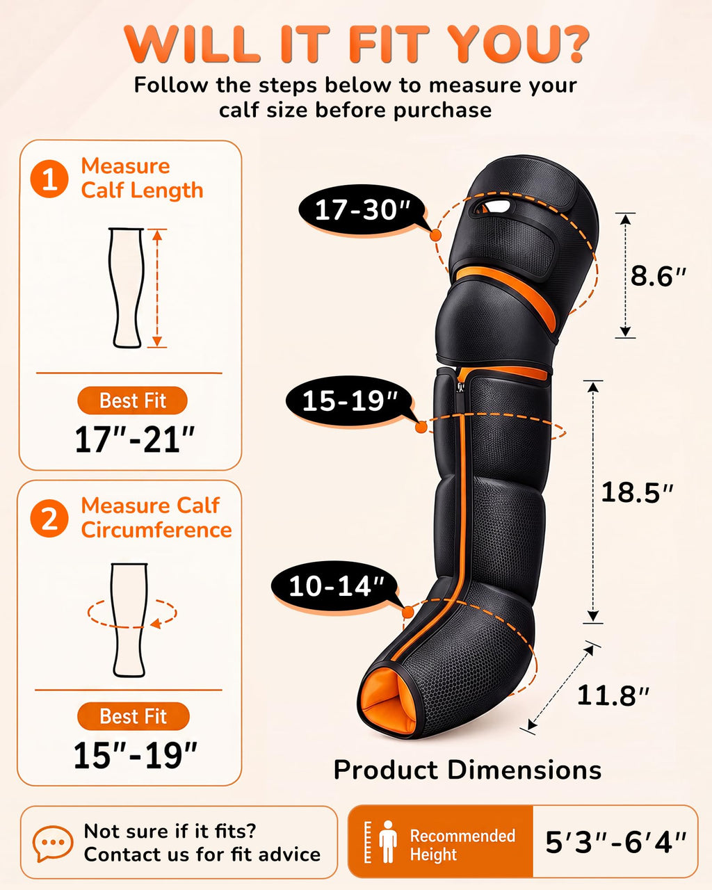 Leg Compression Massager with Heat O9734