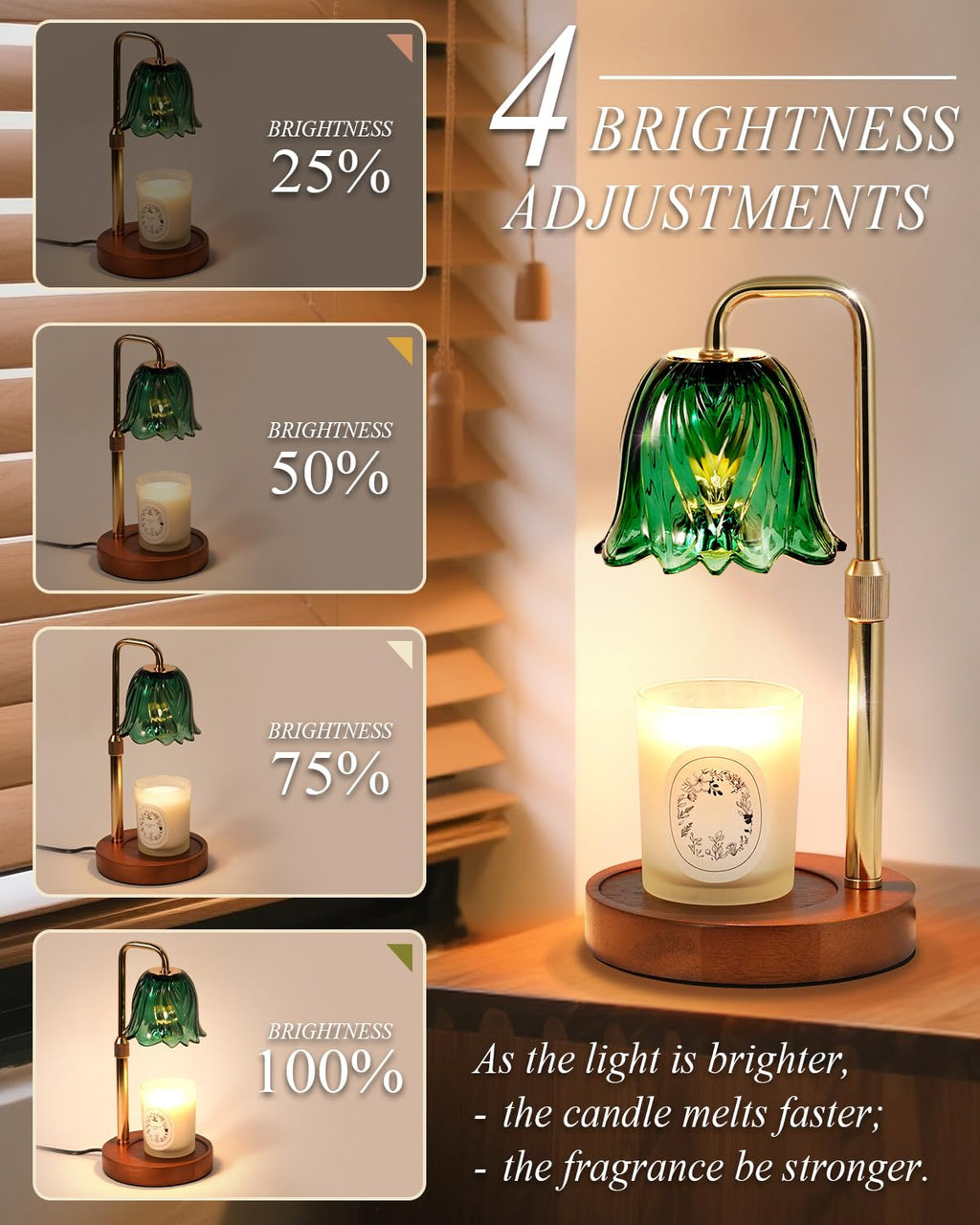 Dimmable Candle Warmer Lamp with Timer M78486