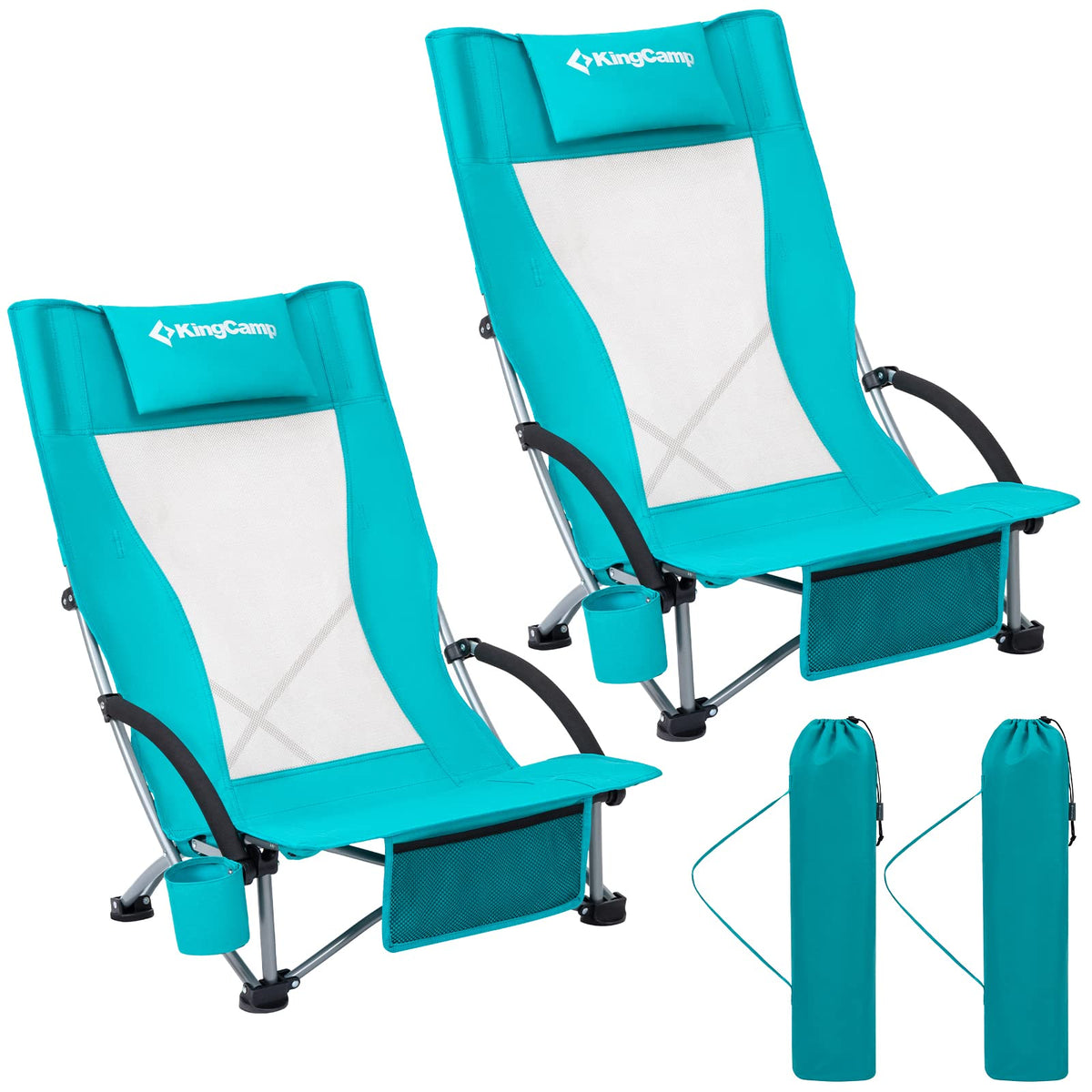 High Back Folding Beach Chair 2 Packs N91143