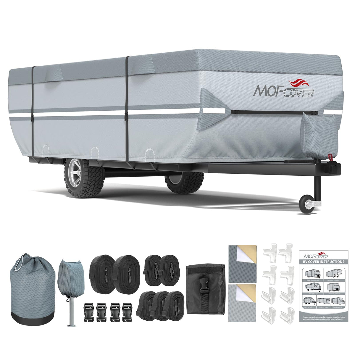 9 Layers Rip-Stop 14-16ft Pop Up Camper Cover J99430