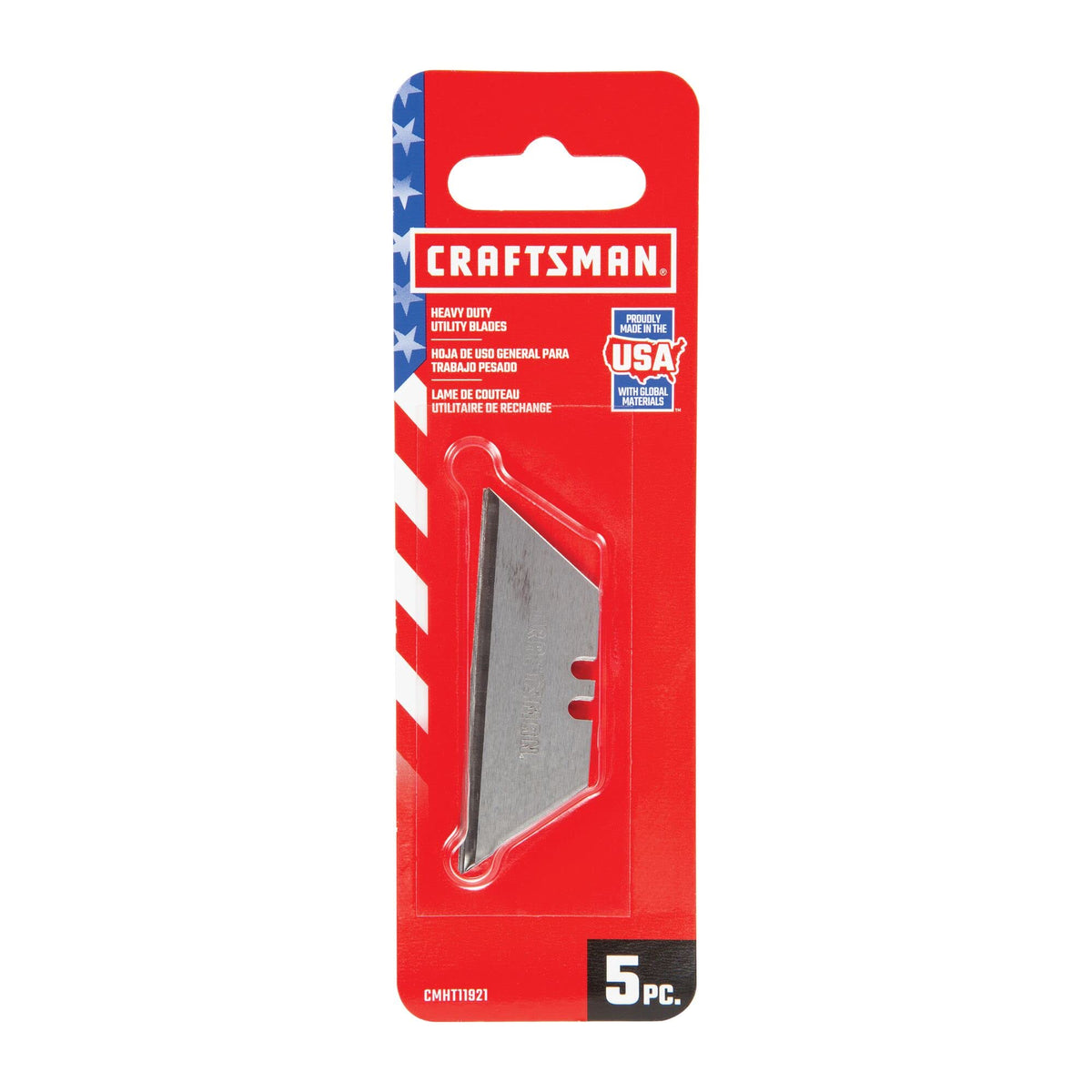 Utility Razor Blades Carbon Steel 5-Pack W207981