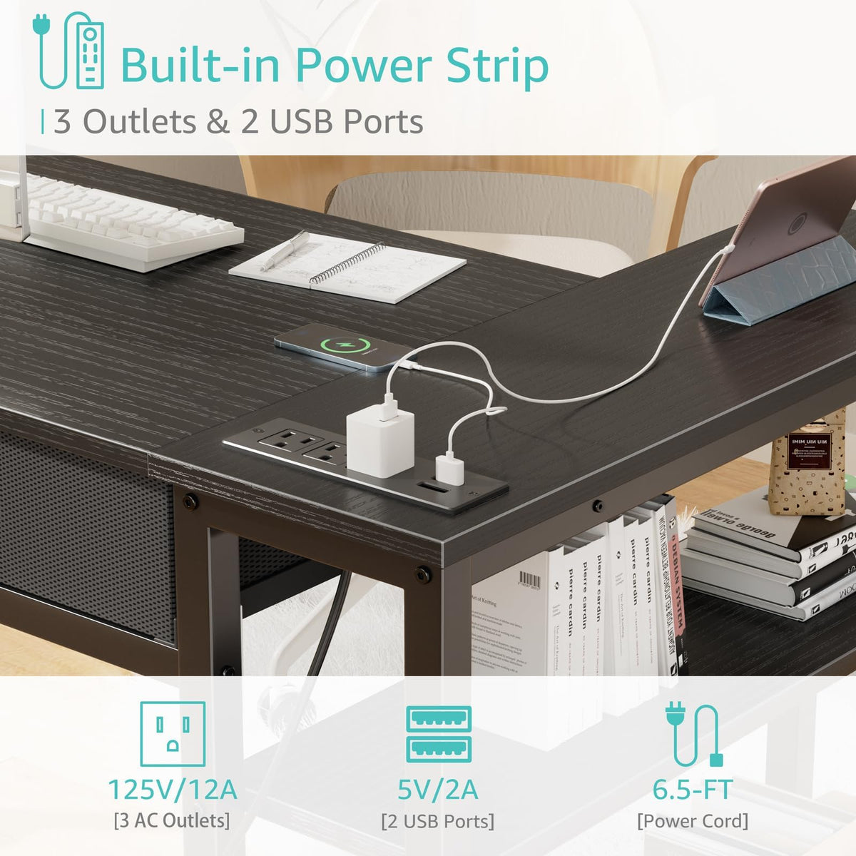 Black Corner Desk R545