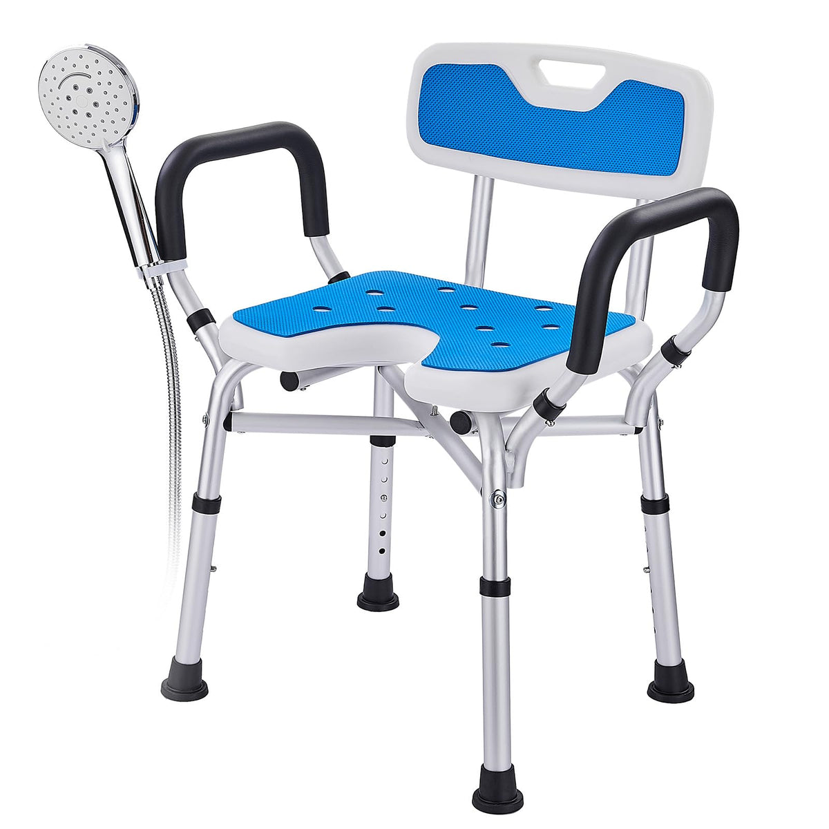 Shower Chair with Arms and Back, U-Shaped Seat U995394