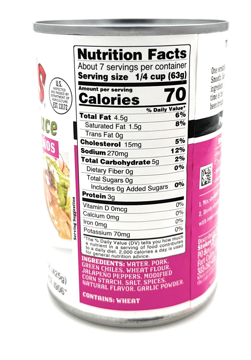 Green Chile Sauce with Pork and Jalapenos Pack of 3 W223053