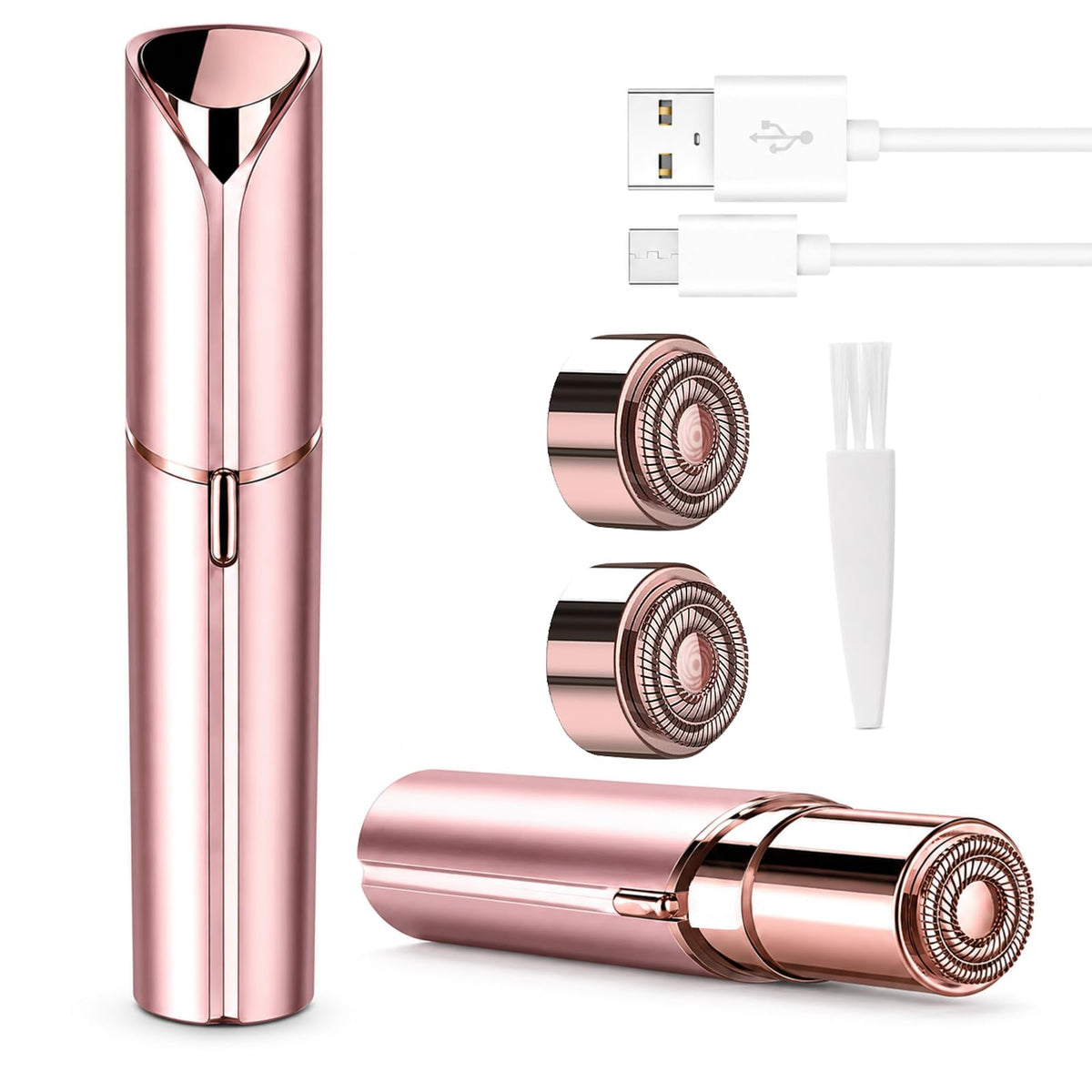 USB Rechargeable Facial Hair Remover with LED Light L299270