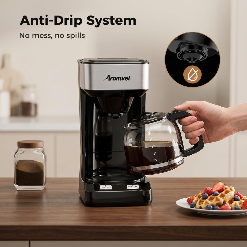 12-Cup Programmable Drip Coffee Maker with Glass Carafe K6346