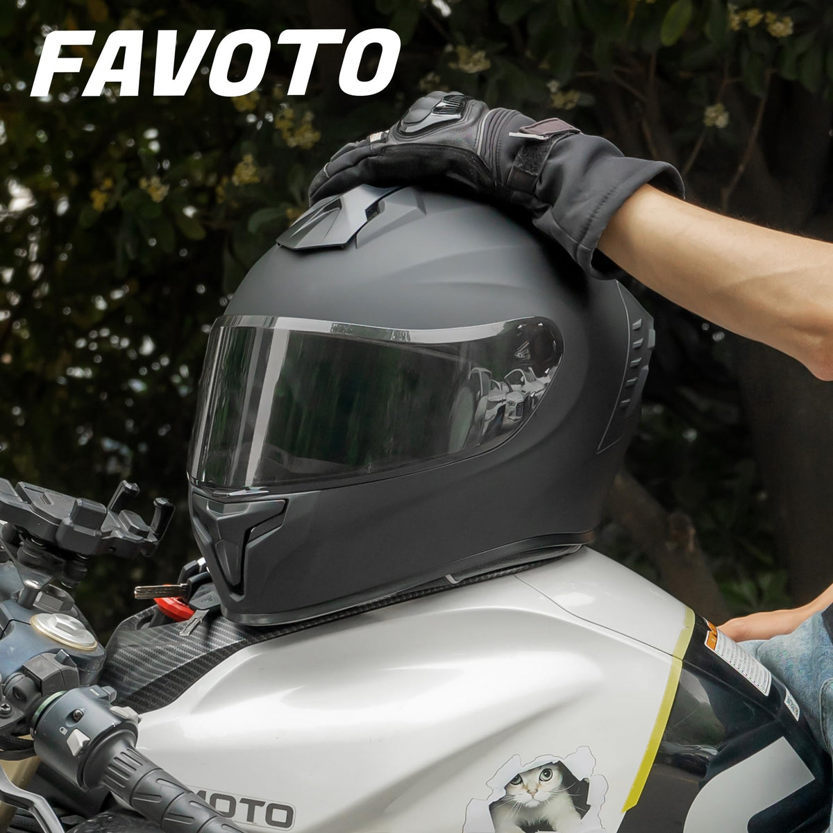 Full Face Motorcycle Helmet with Dual Visors Q5413