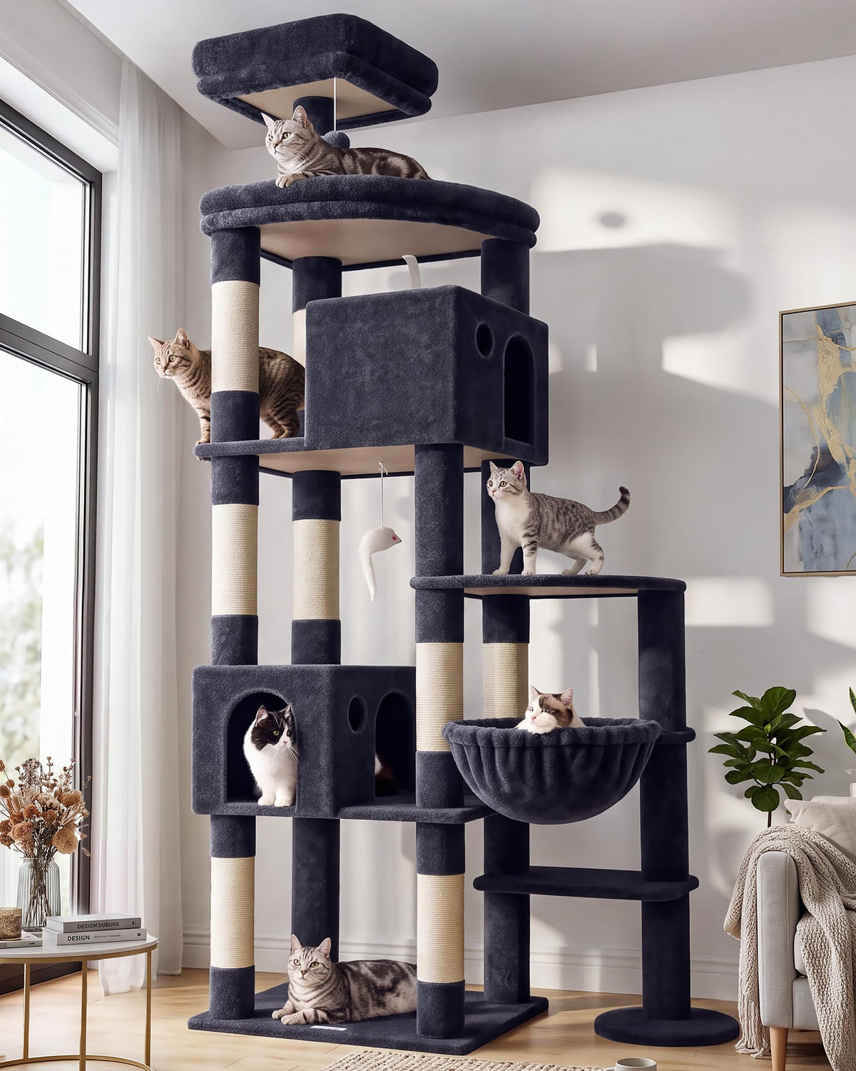 Dark Grey 83in Cat Tree G4443