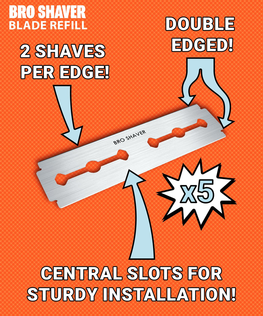 Double-Edge Back Hair Shaver Razor Blades S598237