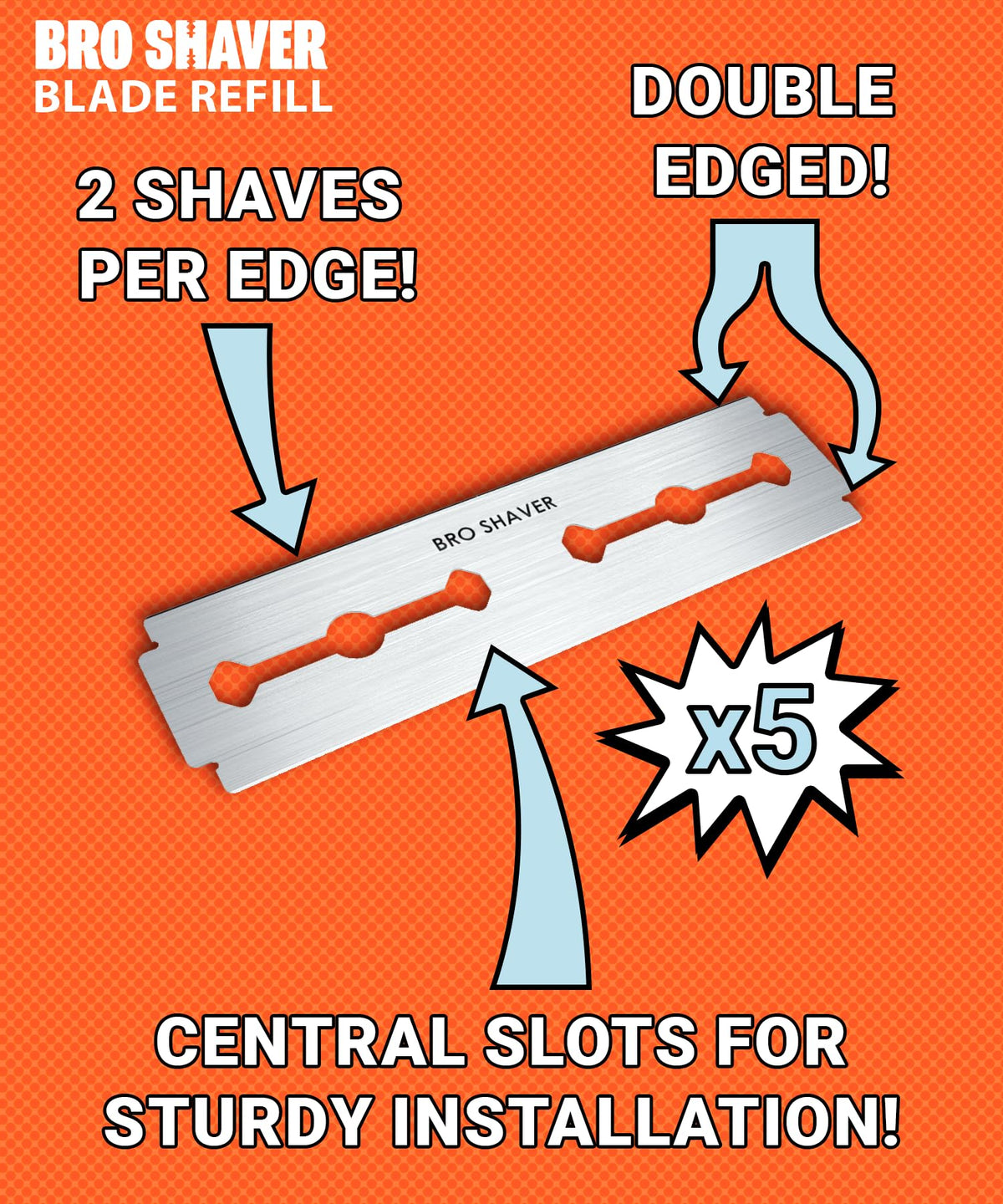 Double-Edge Back Hair Shaver Razor Blades S598237
